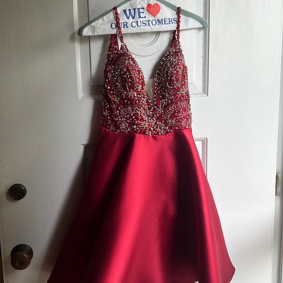 JVN by Jovani Dresses & Skirts - Jovani Red Beaded Prom Dress